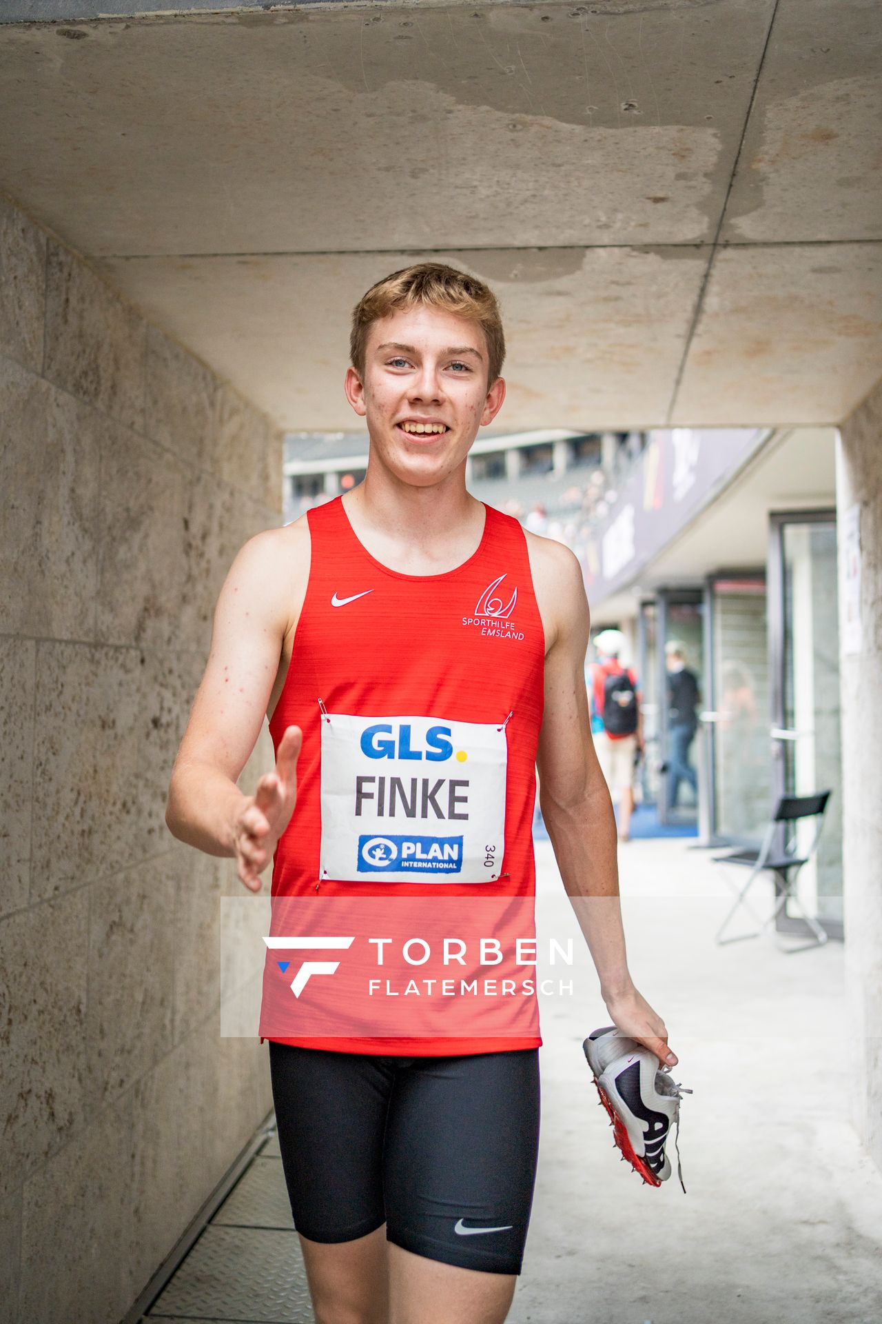 Thorben Finke (SV Sigiltra Soegel) waehrend der deutschen Leichtathletik-Meisterschaften im Olympiastadion am 26.06.2022 in Berlin